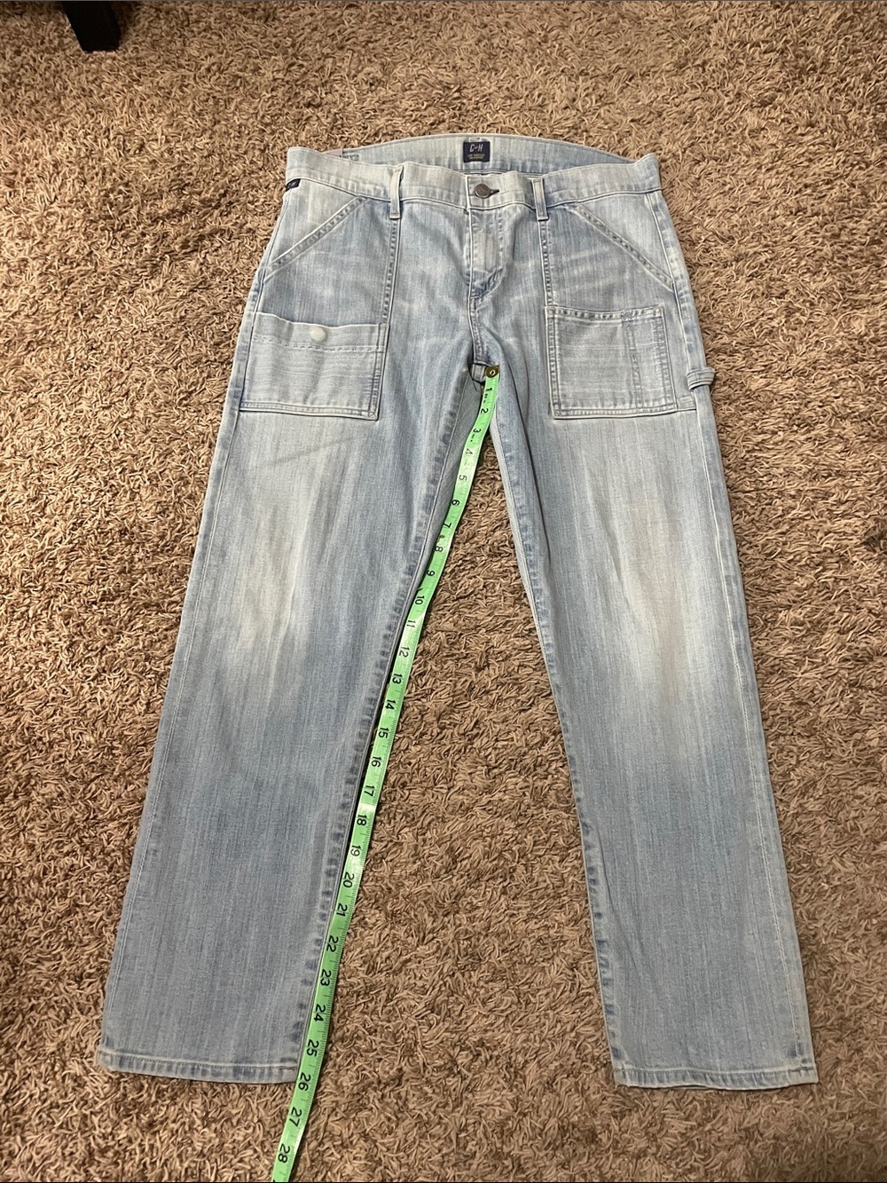 CITIZENS OF HUMANITY - Light Wash Carpenter style Utility Jeans - Picture 3 of 5